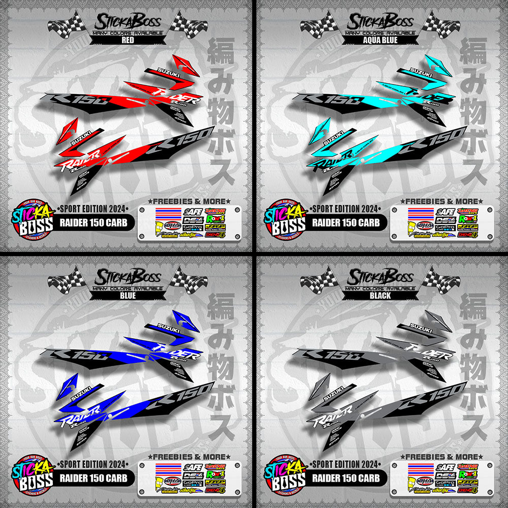 RAIDER 150 CARB DECALS ( SPORT EDITION 2024 )【WITH FREEBIES】