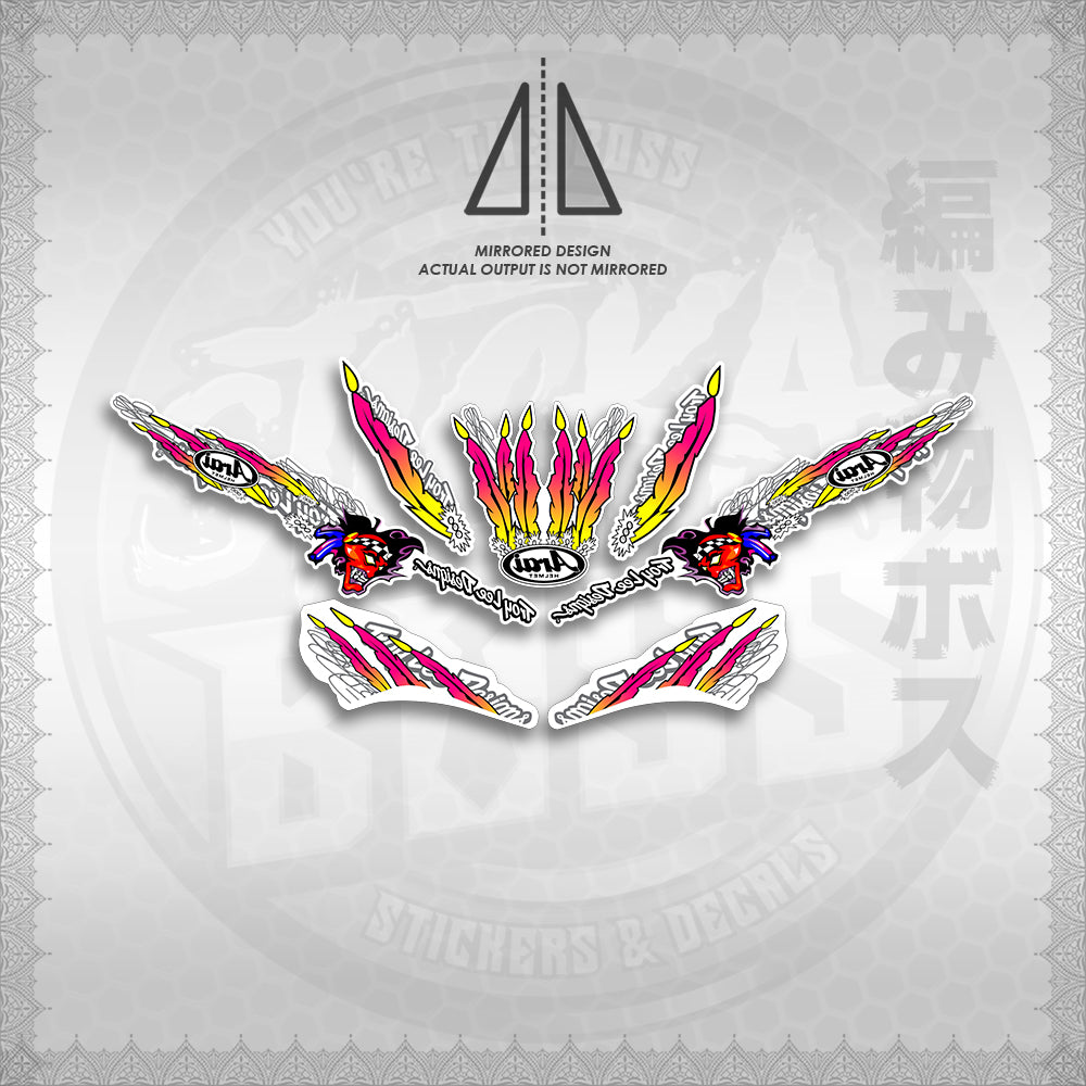 STICKER DECALS for MIO SPORT SMILE FOR WHITE (MSPSTARAP) By STICKABOSS (SOFIE LAMINATED WATERPROOF)