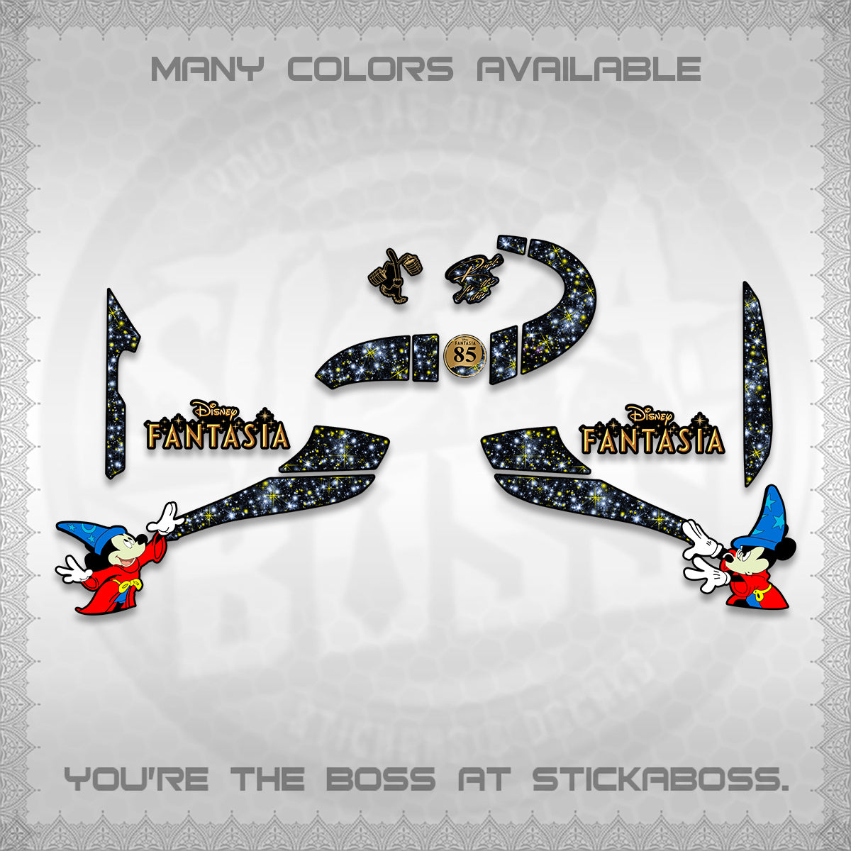 GIORNO 125 DECALS (MICKEY FANTASIA S001) STICKER DECALS BY STICKABOSS