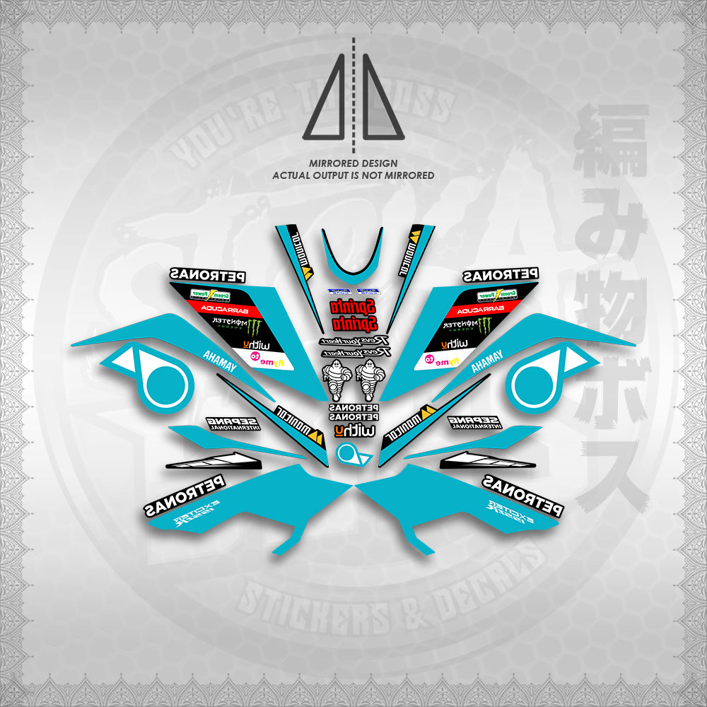 STICKER DECALS for SNIPER 155 MALAYSIAN (S155PEMOSRED) By STICKABOSS (SOFIE LAMINATED WATERPROOF)