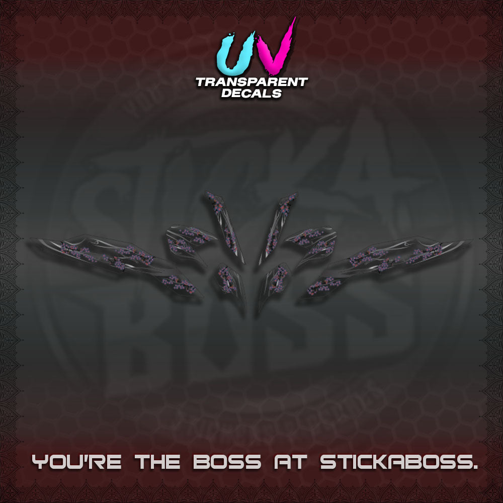 CLICK 125 V3 UV TRANSAPARENT DECALS (2026 SAKURA WIND DESIGN)STICKER DECALS By STICKABOSS