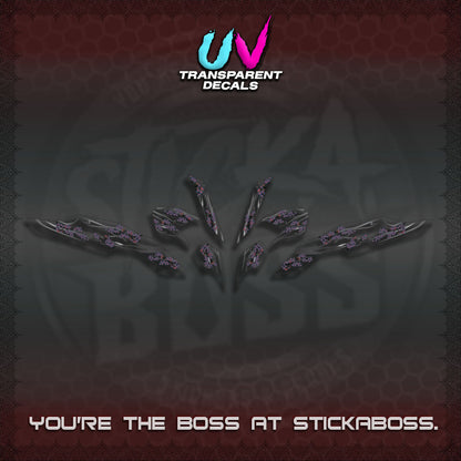 CLICK 125 V3 UV TRANSAPARENT DECALS (2026 SAKURA WIND DESIGN)STICKER DECALS By STICKABOSS