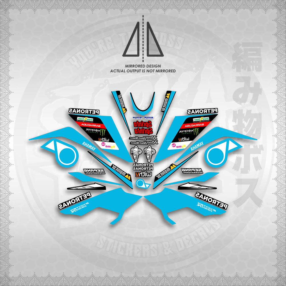 STICKER DECALS for SNIPER 155 MALAYSIAN (S155PEMOSRED) By STICKABOSS (SOFIE LAMINATED WATERPROOF)