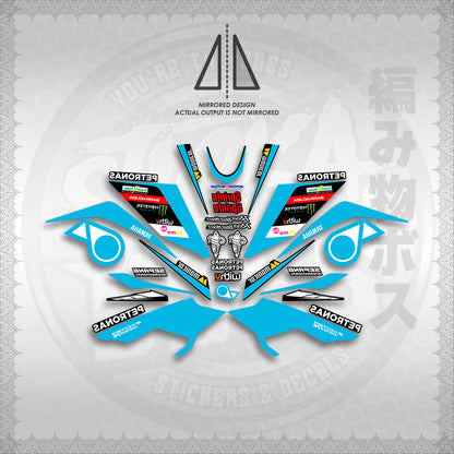 STICKER DECALS for SNIPER 155 MALAYSIAN (S155PEMOSRED) By STICKABOSS (SOFIE LAMINATED WATERPROOF)