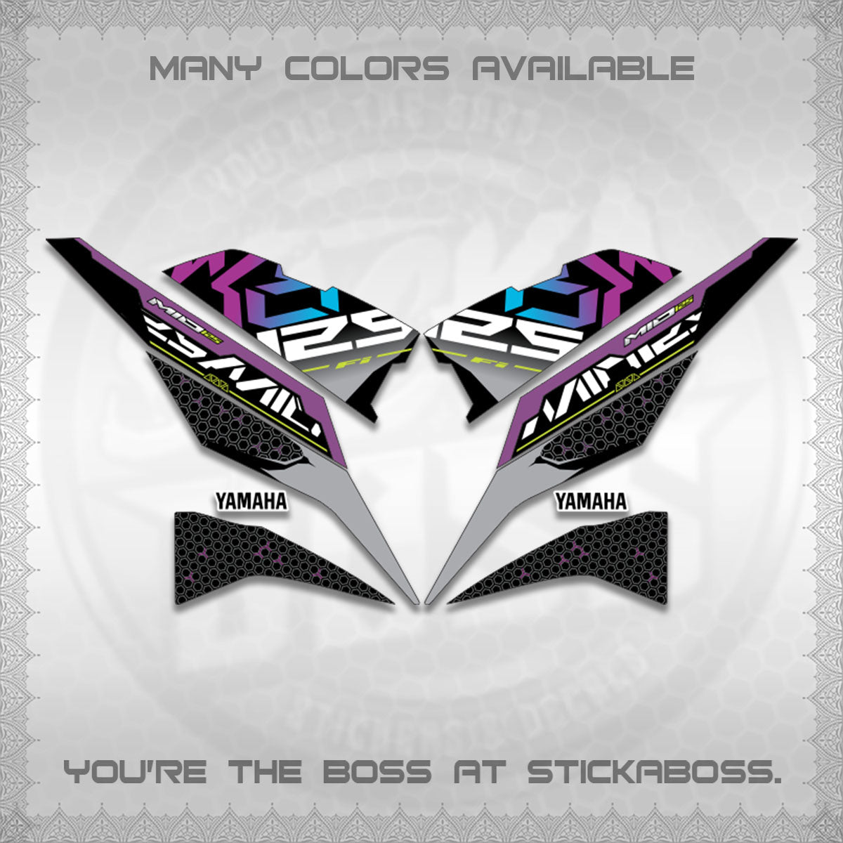 MIO I 125 M3 INDO-MALAY DECALS (DI ACARA DESIGN)STICKER DECALS By STICKABOSS