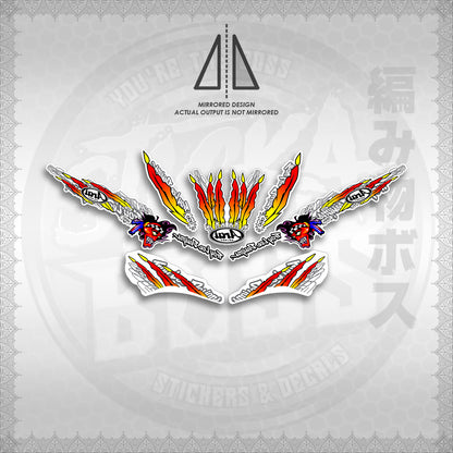 STICKER DECALS for MIO SPORT SMILE FOR WHITE (MSPSTARAP) By STICKABOSS (SOFIE LAMINATED WATERPROOF)