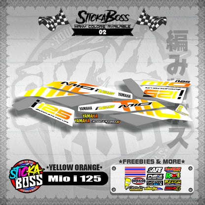 Mio i 125 Stock Decal (2019) [YELLOW-ORANGE]【PREMIUM GLOSSY LAMINATED】