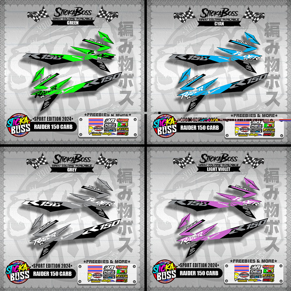 RAIDER 150 CARB DECALS ( SPORT EDITION 2024 )【WITH FREEBIES】