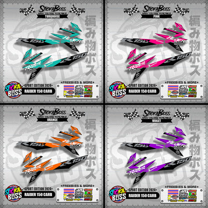 RAIDER 150 CARB DECALS ( SPORT EDITION 2024 )【WITH FREEBIES】