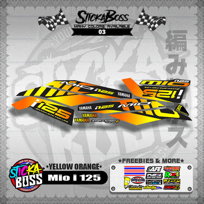 Mio i 125 Stock Decal (2019) [YELLOW-ORANGE]【PREMIUM GLOSSY LAMINATED】