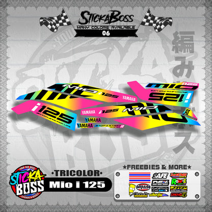 MIO I 125 STOCK DECALS ( 2019 ) [TRICOLOR]【WITH FREEBIES】
