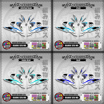 CLICK 125 V3 DECALS ( NISSAN NISMO GTR )【WITH FREEBIES】