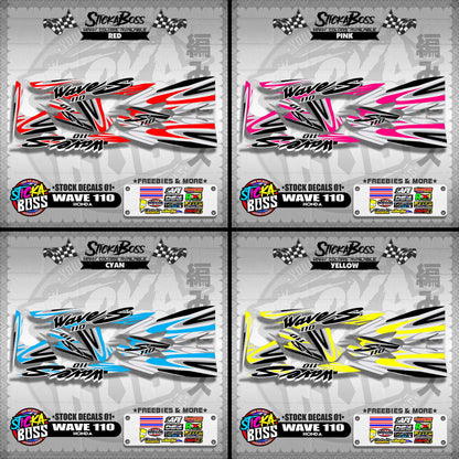 HONDA WAVE 110 ( STOCK DECALS 01 )【WITH FREEBIES】