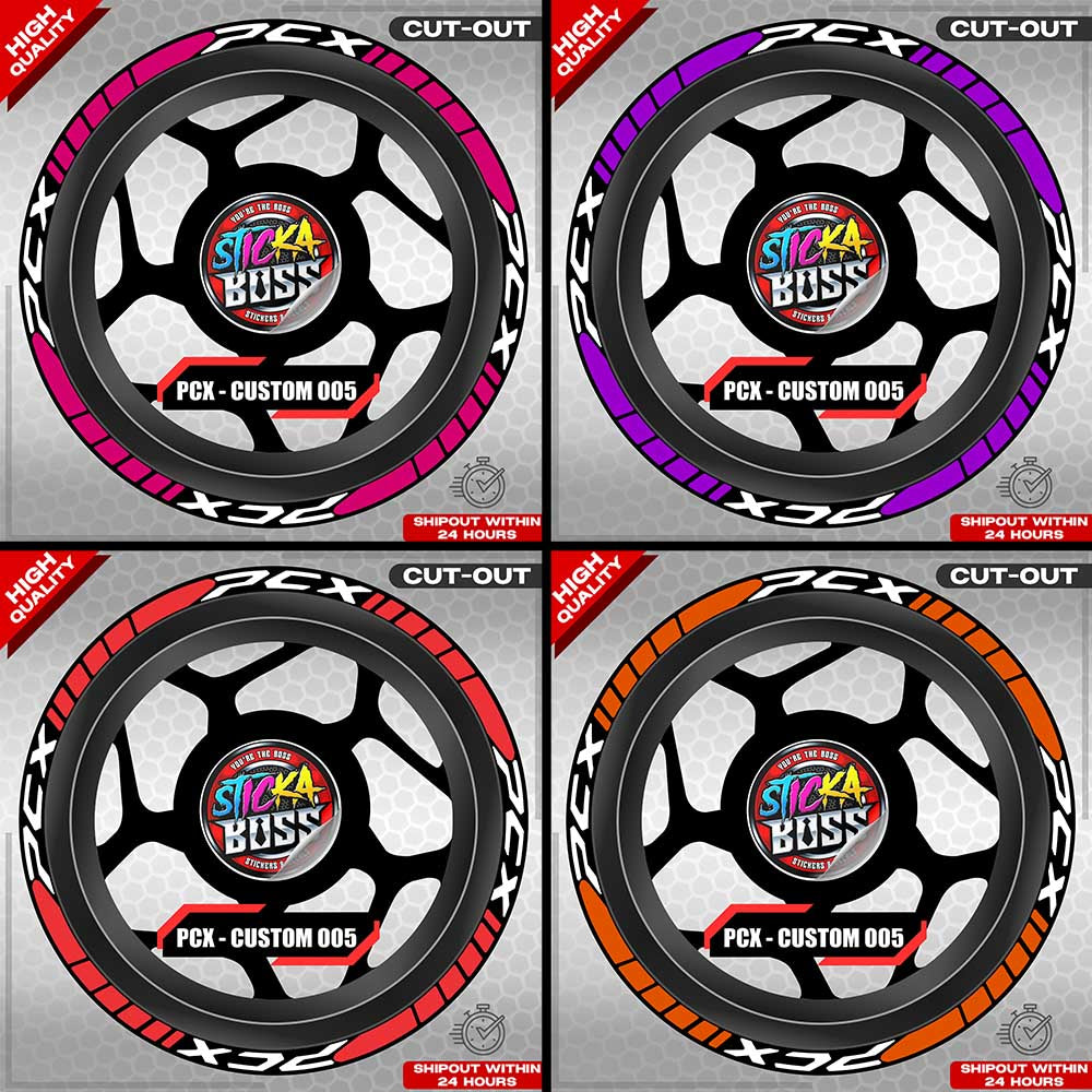 PCX 150 / 160 MAGS STICKER SET  ( 2 MAGS ) - CUSTOM 005 | VINYL WATERPROOF CUT-OUT DECALS
