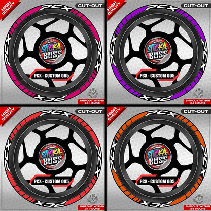 PCX 150 / 160 MAGS STICKER SET  ( 2 MAGS ) - CUSTOM 005 | VINYL WATERPROOF CUT-OUT DECALS