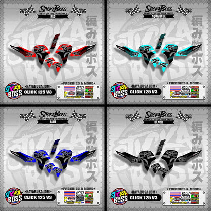 CLICK 125 V3 DECALS ( HAYABUSA JDM )【WITH FREEBIES】