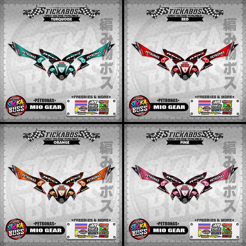 MIO GEAR STICKER DECALS ( PETRONAS )【WITH FREEBIES】