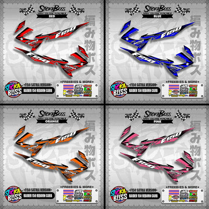 RAIDER 150 REBORN CARB DECALS ( F150 SATRIA VERSION )【WITH FREEBIES】