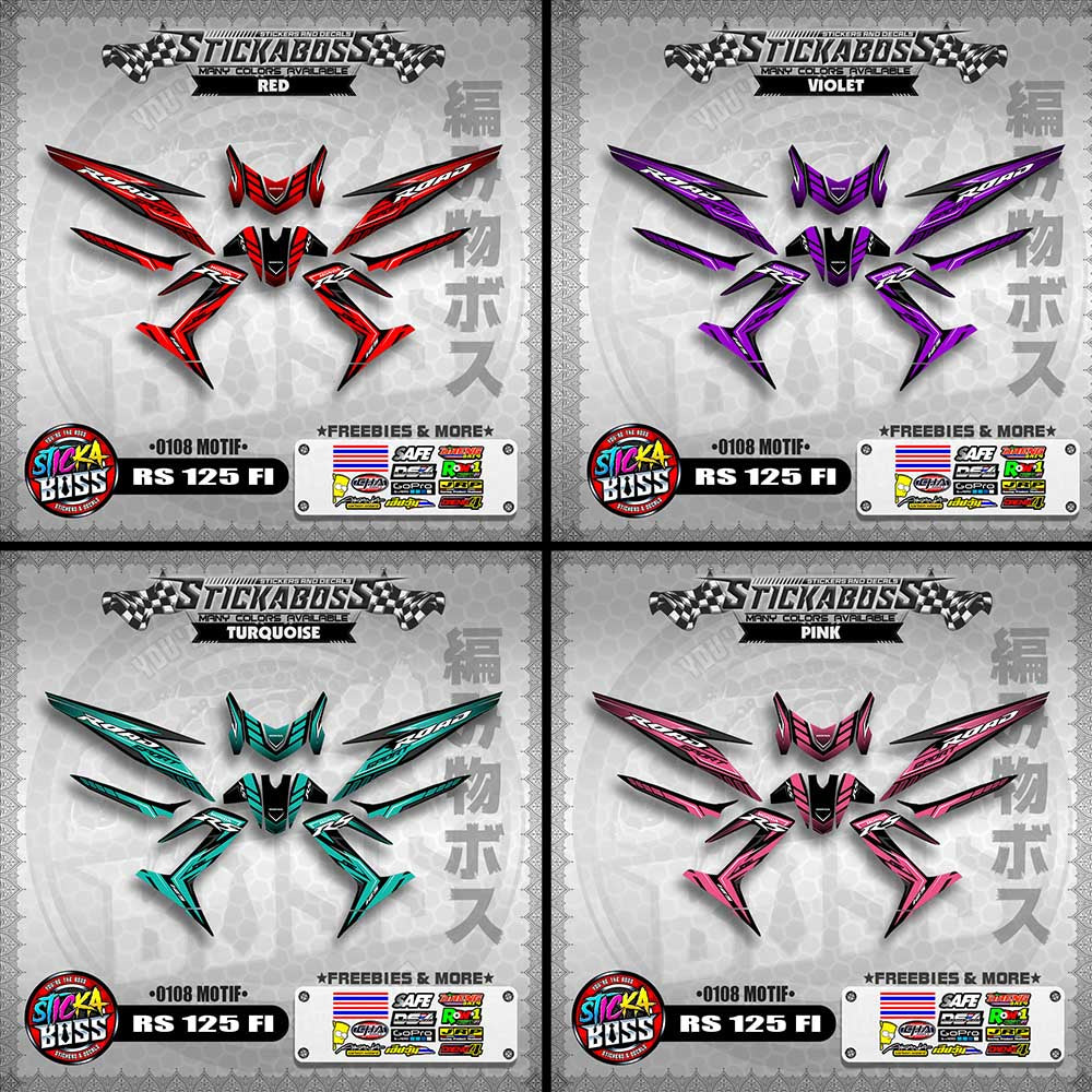 RS 125 FI DECALS ( 0108 MOTIF )【WITH FREEBIES】
