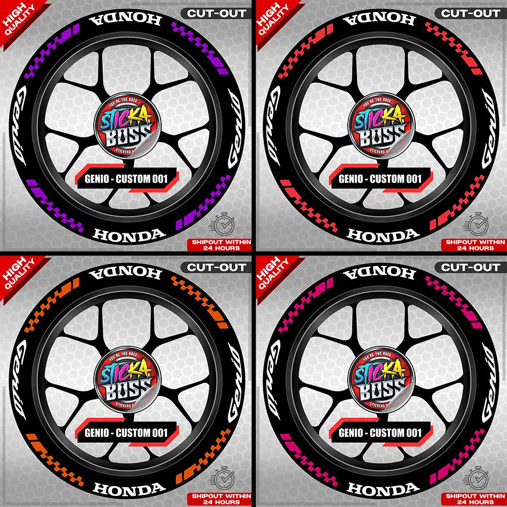 GENIO MAG STICKER SET ( 2 MAGS ) - CUSTOM 001 | VINYL WATERPROOF CUT-OUT DECALS