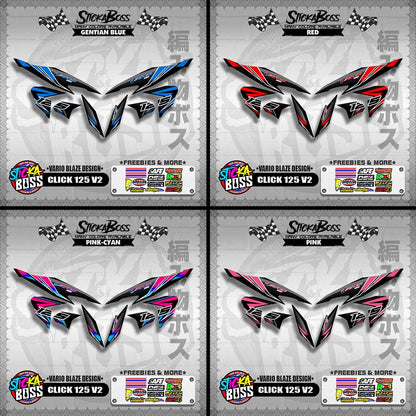 CLICK 125 V2 DECALS ( VARIO BLAZE DESIGN )【WITH FREEBIES】