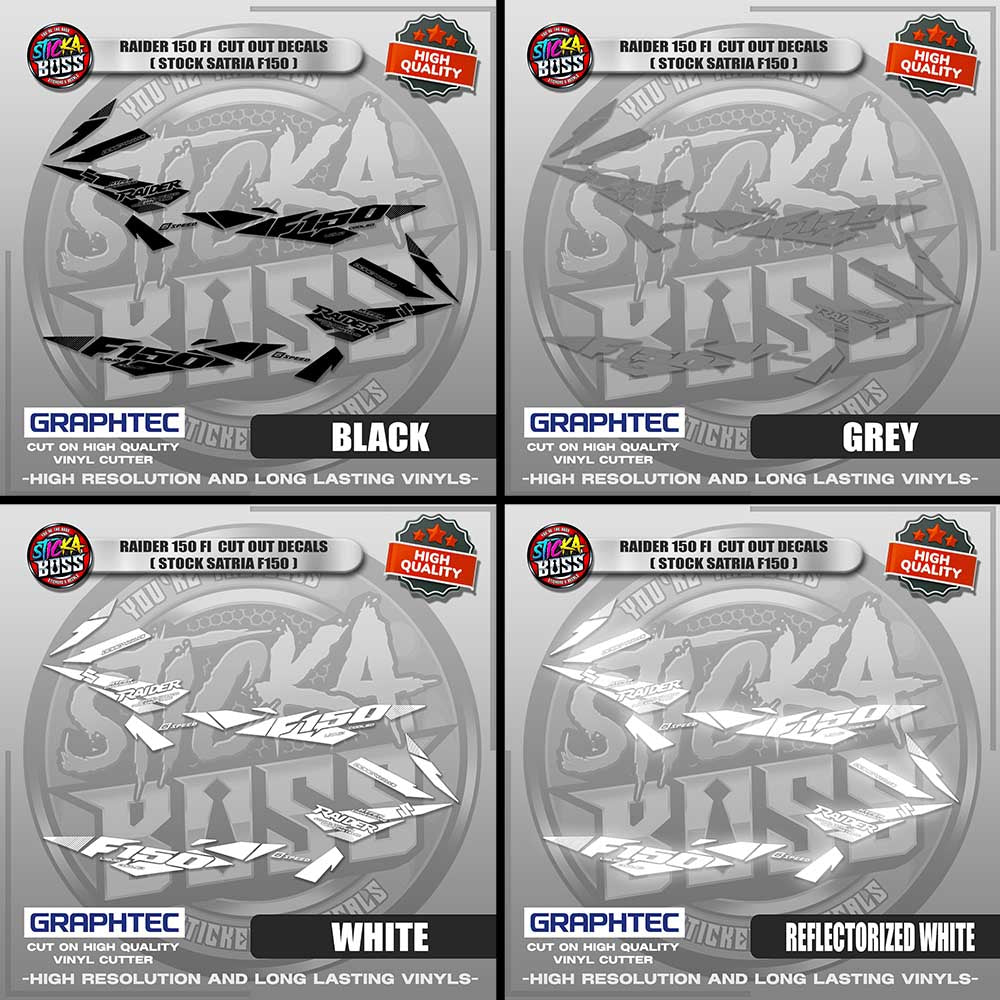 RAIDER 150 FI CUT OUT DECALS ( STOCK SATRIA F150 ) | VINYL WATERPROOF CUT-OUT STICKER DECALS