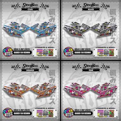 RAIDER 150 REBORN DECALS ( DS4 X JRP 2023 )【WITH FREEBIES】
