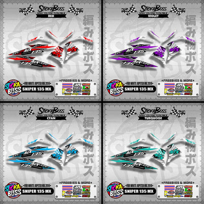 SNIPER 135 MX DECALS ( FOR WHITE JUPITER MX 2014 )【WITH FREEBIES】