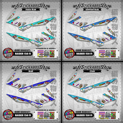 RAIDER 150 FI INDO DECALS ( BOM RANGSIT )【WITH FREEBIES】