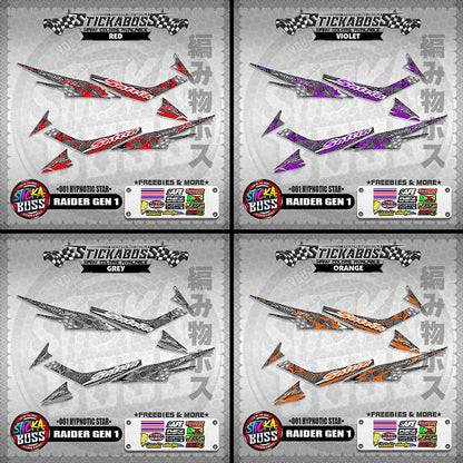 RAIDER GEN 1 MALAYSIAN STICKER DECALS (001 HYPNOTIC STAR)【WITH FREEBIES】