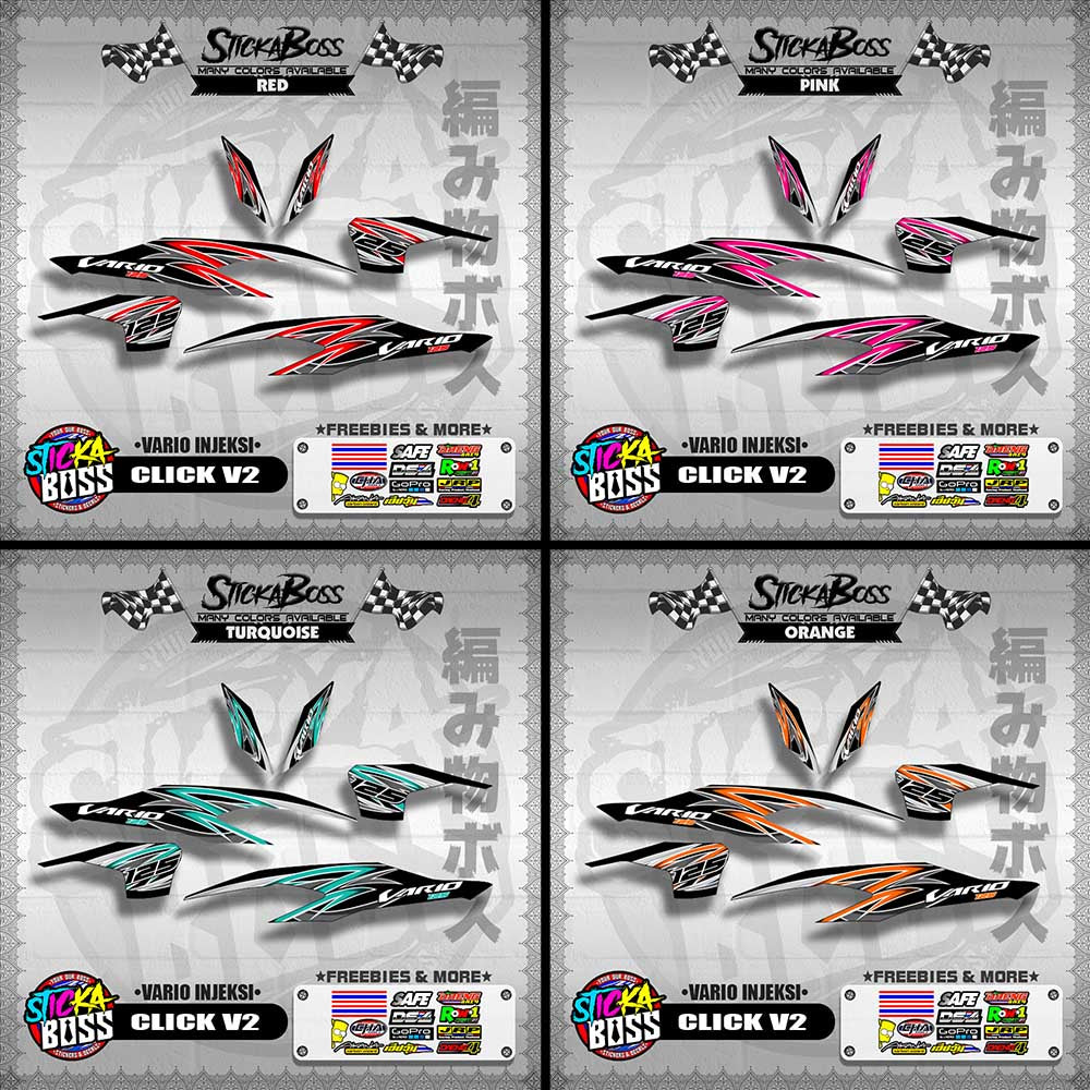 CLICK V2 DECALS ( VARIO INJEKSI )【WITH FREEBIES】