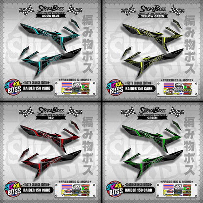 RAIDER 150 CARB DECALS ( 150TH GRUNGE EDITION )【WITH FREEBIES】