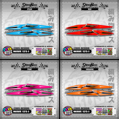 WAVE 125 I DECALS ( 2005 DESIGN )【WITH FREEBIES】