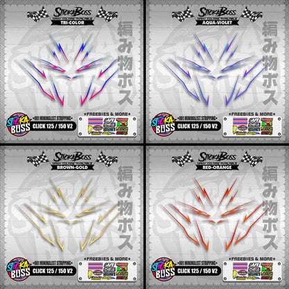 CLICK 125 / 150 V2 DECALS ( 001 MINIMALIST STRIPPING )【WITH FREEBIES】