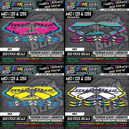 Mio i 125 & 125s (2021 Stock Decals)【PREMIUM GLOSSY LAMINATED】