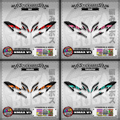NMAX V1 INDO STICKER DECALS ( 2025 WIDE STRIPPING 005 )【WITH FREEBIES】