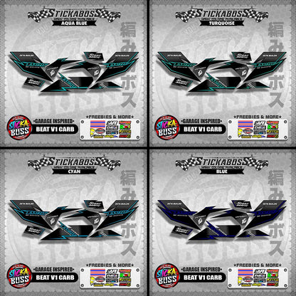 BEAT V1 CARB STICKER DECALS ( GARAGE INSPIRED )【WITH FREEBIES】