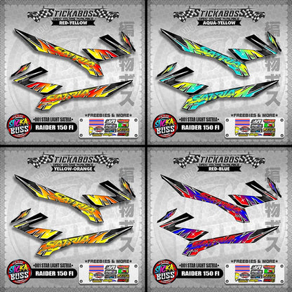 RAIDER 150 FI STICKER DECALS ( 001 START LIGHT SATRIA )【WITH FREEBIES】