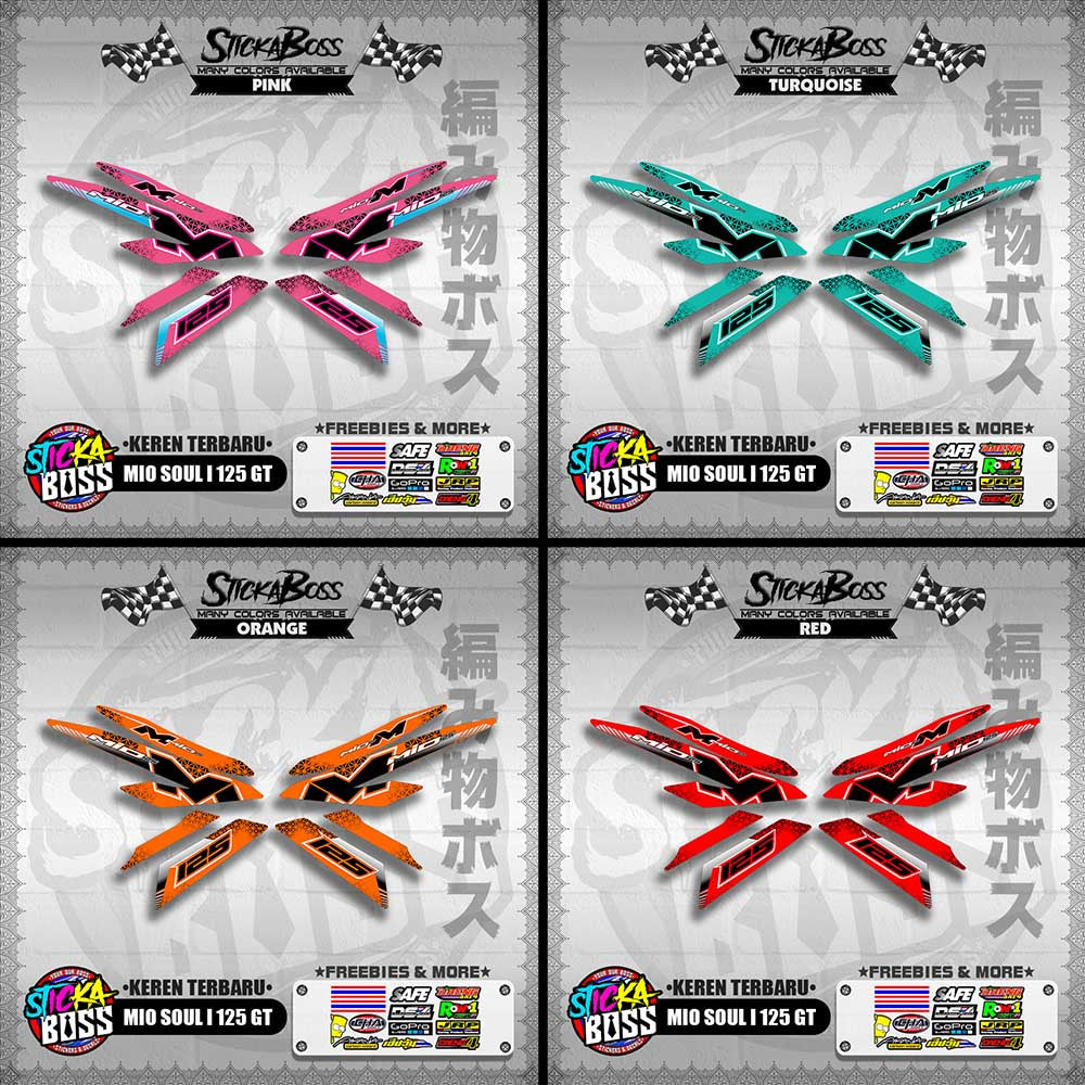 MIO SOUL I 125 GT DECALS ( KEREN TERBARU )【WITH FREEBIES】