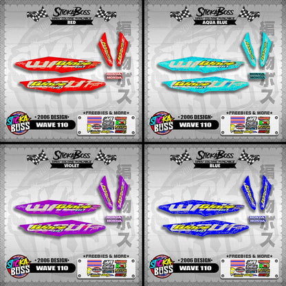 WAVE 110 DECALS ( 2006 DESIGN )【WITH FREEBIES】