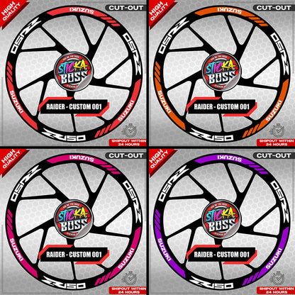 RAIDER R150 MAG STICKER SET ( 2 MAGS ) - CUSTOM 001 | VINYL WATERPROOF CUT-OUT DECALS