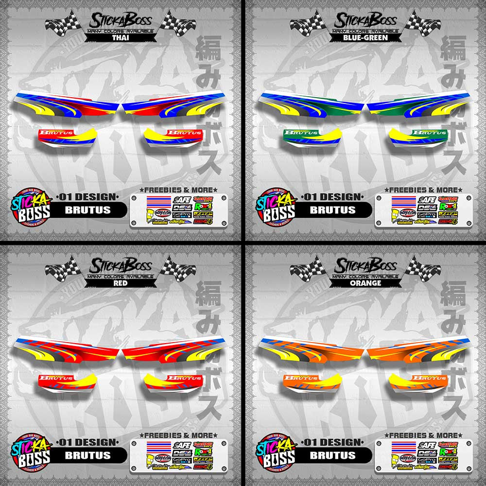 KAWASAKI BRUTUS STOCK DECALS ( 01 DESIGN )【WITH FREEBIES】