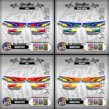 KAWASAKI BRUTUS STOCK DECALS ( 01 DESIGN )【WITH FREEBIES】