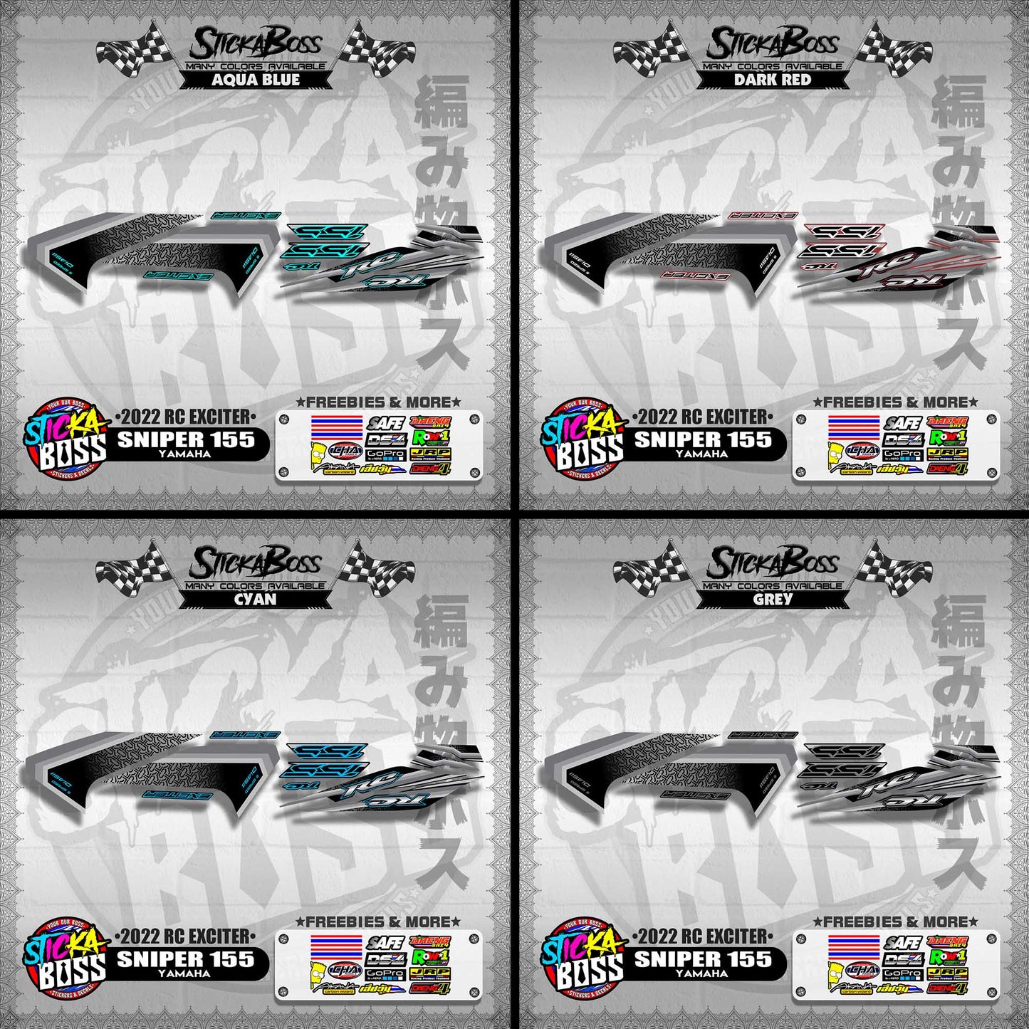 SNIPER 155 DECALS ( 2022 RC EXCITER )【WITH FREEBIES】