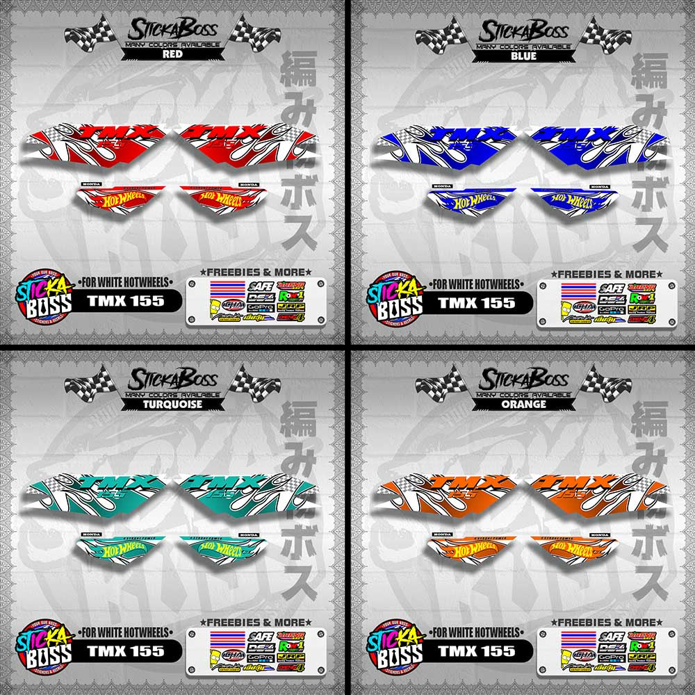 TMX 155 DECALS ( FOR WHITE HOTWHEELS )【WITH FREEBIES】