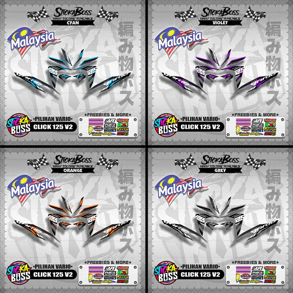 CLICK 125 V2 MALAYSIAN DECALS ( PILIHAN VARIO )