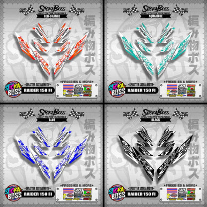 RAIDER 150 FI DECALS ( SPLATTER SATRIA MOTIF )【WITH FREEBIES】