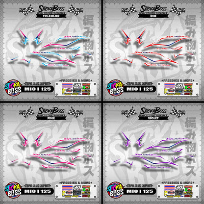 MIO I 125 MALAYSIAN DECALS ( STRIPING SOLARIZ SHARP MOTIF )【WITH FREEBIES】