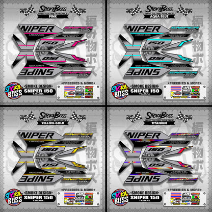 SNIPER 150 DECALS ( SMOKE DESIGN )【WITH FREEBIES】