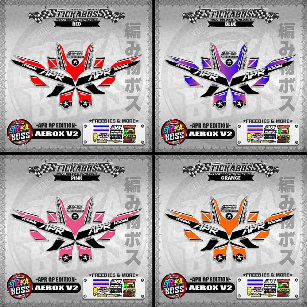 AEROX V2 STICKER DECALS ( APR GP EDITION )【WITH FREEBIES】